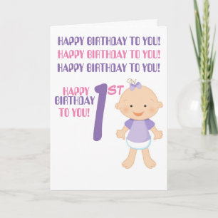 "HAPPY 1ST BIRTHDAY!" GREETING CARD