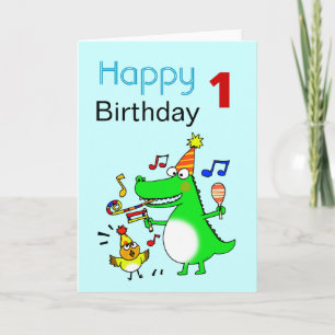 Happy 1st Birthday ( I am 1 ) Card