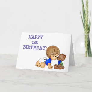 **HAPPY 1st  BIRTHDAY" SPECIAL BABY BOY Card