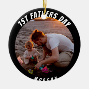 Happy 1st cute fathers day ceramic tree decoration