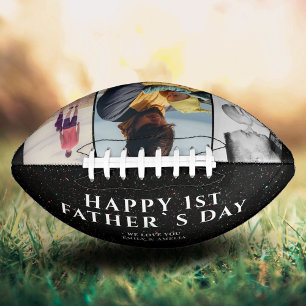 Happy 1st Father`s Day 3 Photo Collage American Football