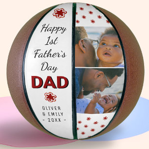 Happy 1st Father`s Day Dad Keepsake 2 Photo  Basketball