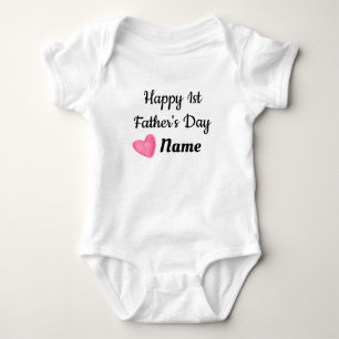 Happy 1st Father's Day. Baby Bodysuit