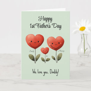 Happy 1st Father's Day Card With Poem, Custom