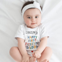 Happy 1st Father's Day, Daddy Heart / Custom name