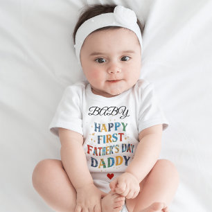 Happy 1st Father's Day, Daddy Heart / Custom name  Toddler T-Shirt