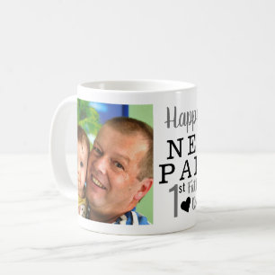 Happy 1st Father's Day New Papa Photo   Coffee Mug