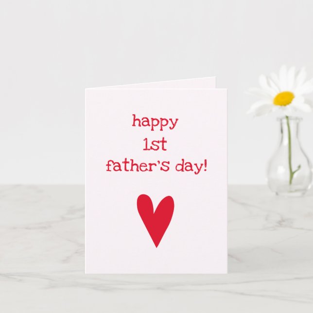 Happy 1st Father's Day! | Red Heart Father's Day Card (Small Plant)