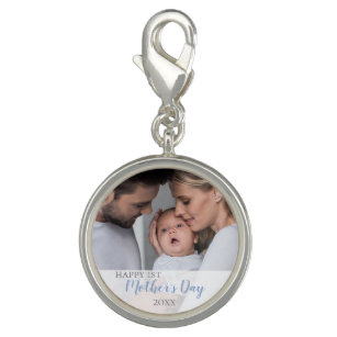 Happy 1st Mothers Day 2023 Baby Boy Photo Charm