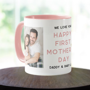 Happy 1st Mother's Day 2 Photo Collage New Mom  Mug