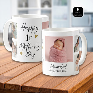 Happy 1st Mothers Day As Gigi 5 Photo Collage  Coffee Mug