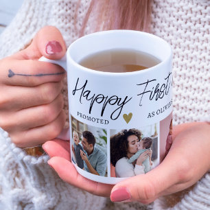 Happy 1st Mothers Day As Grandma 5 Photo Collage Coffee Mug