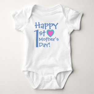 Happy 1st Mother's Day Baby Bodysuit