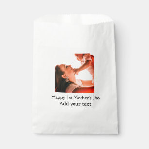 Happy 1st Mother's Day best mum ever add photo nam Favour Bags