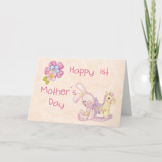 Happy 1st Mother's Day Card Pink | Zazzle.co.uk
