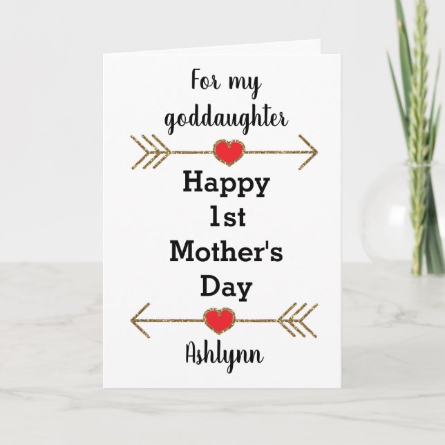 Happy 1st Mother's Day Goddaughter Card (Front)