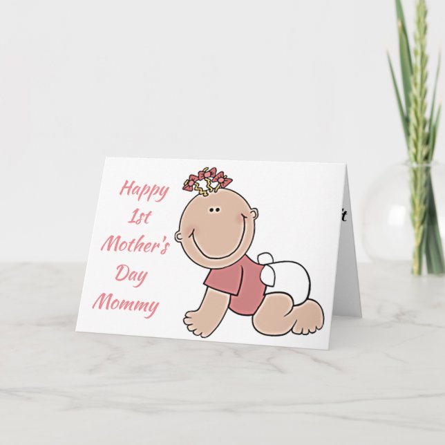 HAPPY **1st MOTHER'S DAY MOMMY** Holiday Card (Front)