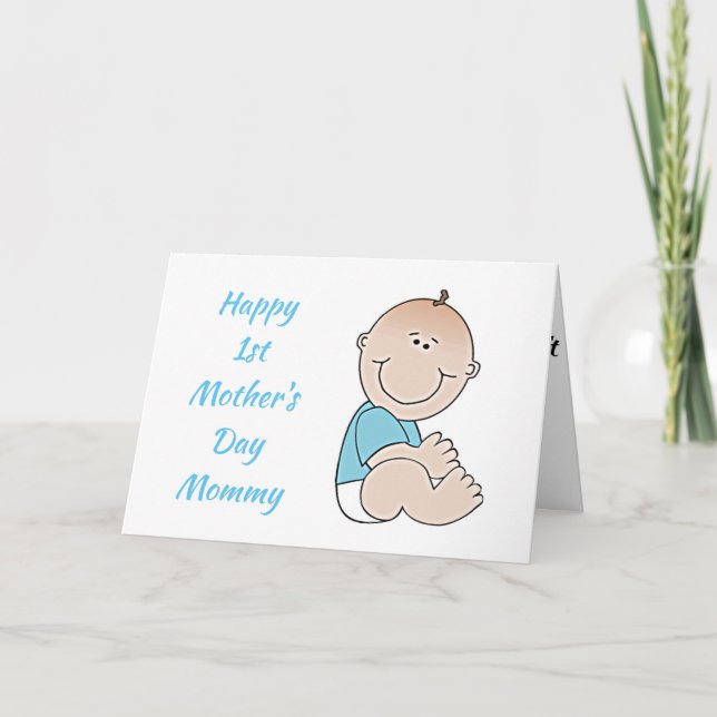 HAPPY **1st MOTHER'S DAY MOMMY** Holiday Card (Front)