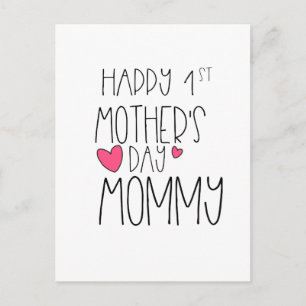 Happy 1st Mother's Day Mummy Postcard