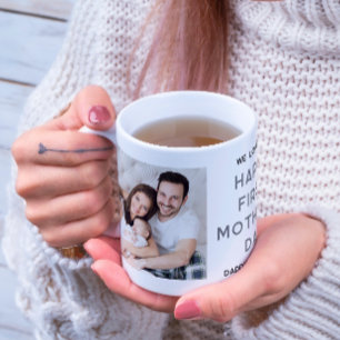 Happy 1st Mother's Day New Baby 2 Photo Collage Coffee Mug