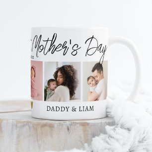 Happy 1st Mother's Day New Mum 5 Photo Collage   Coffee Mug
