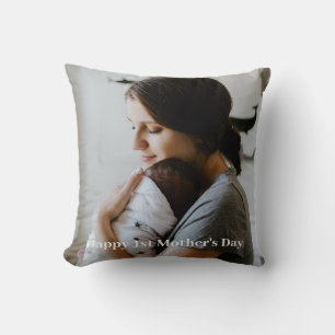 Happy 1st Mother's Day Personalised Photo Cushion