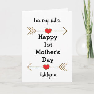 Happy 1st Mother's Day Sister Card