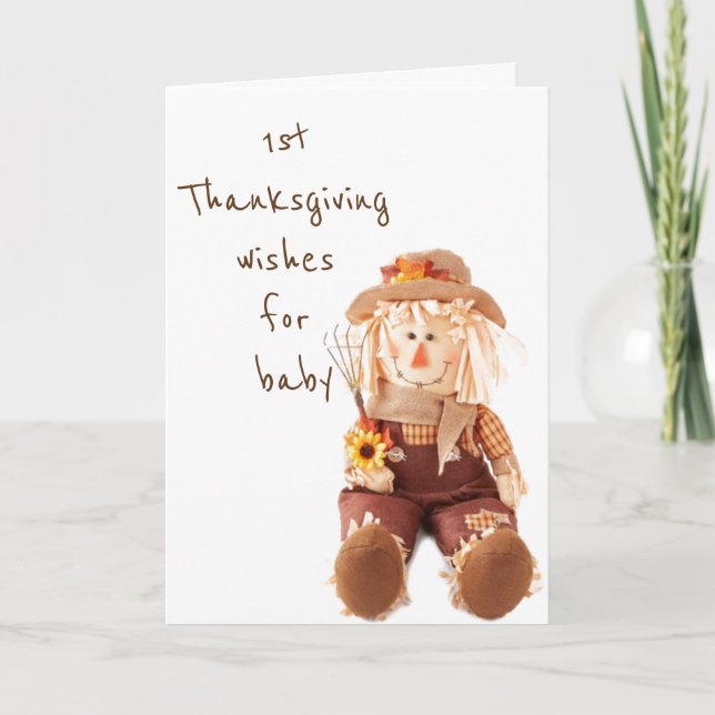 HAPPY **1st THANKSGIVING** TO YOU Holiday Card (Front)