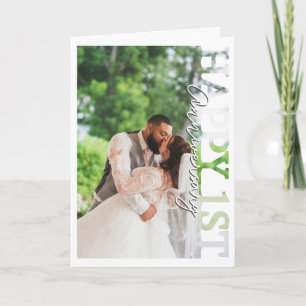 Happy 1st wedding Anniversary Photo Card