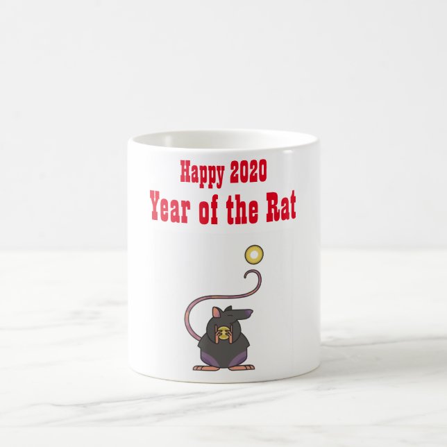 Happy 2020 Year RAT Chinese New Year Zodiac Gifts Coffee Mug (Center)