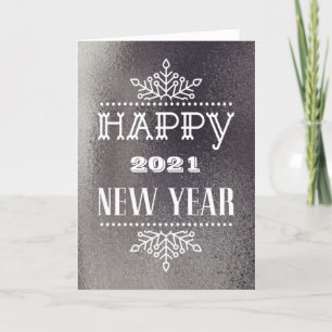 HAPPY 2021 NEW YEAR   Corporate Business Modern Holiday Card