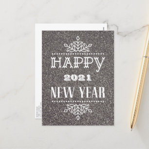 HAPPY 2021 NEW YEAR   Corporate Business Modern Holiday Postcard