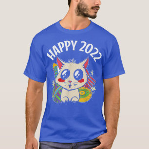 Happy 2023 New Years Eve Kawaii Cat Kittens Party T-Shirt
