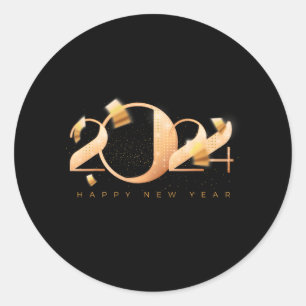 Happy 2024 New Years Eve Party Supplies 2024 Classic Round Sticker