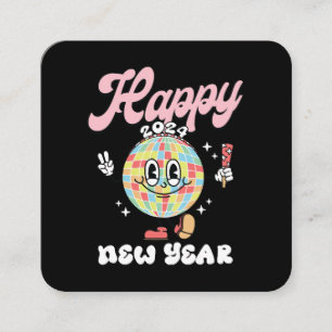 Happy 2024 square business card