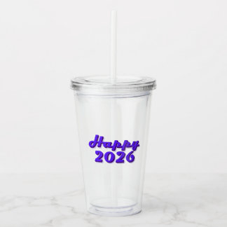 Happy 2026 acrylic tumbler