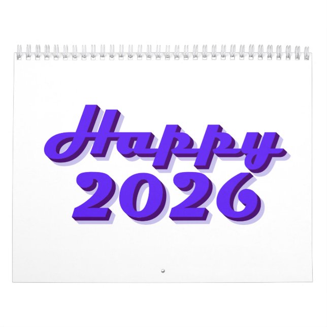 Happy 2026 calendar (Cover)