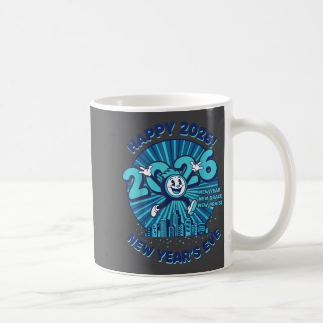Happy 2026 New Year's Eve Celebration Design  Coffee Mug (Right)