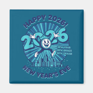 Happy 2026 New Year's Eve Celebration Design Magnet