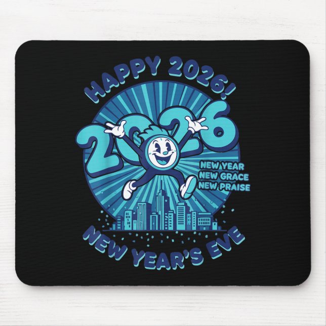 Happy 2026 New Year's Eve Celebration Design  Mouse Mat (Front)