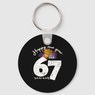 Happy 2026 New Year's Eve Party 67 Six Seven Meme  Key Ring