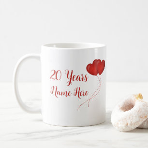 Happy 20 Year Wedding Anniversary Gift Custom 20th Coffee Mug