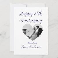 Happy 20t anniversary heart photo purple year name