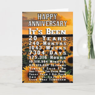 Happy 20th Anniversary Card