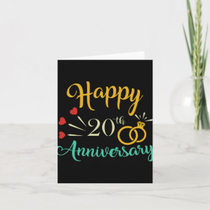 Happy 20th Anniversary Matching Couples 20th Anniv Card