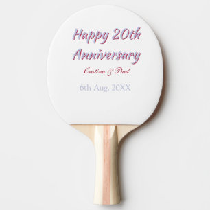 Happy 20th anniversary PURPLE MARON WEDDING NAME Ping Pong Paddle