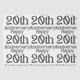 Happy 20th Anniversary Tissue Paper