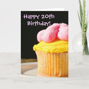 Happy 20th Birthday muffin Card