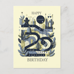 Happy 20th birthday! postcard