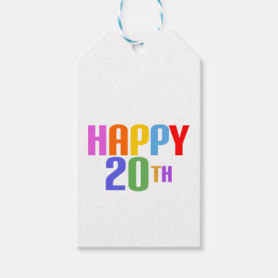 Happy 20th gift tags